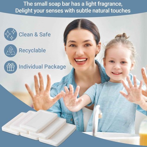 Kacctyen 600 Pcs 0.35oz Mini Bar Soap Bulk Individually Wrapped Bulk Hand Hotel Soap Bars Travel Size Toiletries for Hospitality Guest Bathroom Vacation Rentals