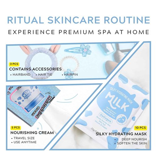 21Pcs Milk Skincare for Teens Gift Set - Natural Milk Skin Care for Kids / Teens 10-12 Cleaning & Hydrating & Nourish Skin, Teen Facial Skincare Routine Set for Girls Self Care