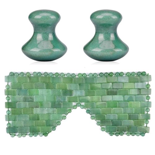 ideayard Jade Eye mask &Jade Mushroom gua sha Massage Tool
