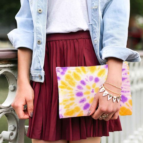 Koolmox Canvas Zipper Pouch, 40 Pack Bulk Cosmetic Bags Embroidery Bag Blank for Tie Dye, Marker, Circuit Projects, Christmas Gifts, Travel Bags for Pen Pencil Zipper Pouch.