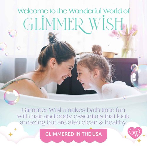 Glimmer Wish Premium Unicorn Shampoo + Conditioner + Body Wash, Vanilla Cotton Candy Scent, Dermatologist Tested, Sulfate & Sulfite Free, Paraben Free, PEG & EDTA Free, 100% Vegan, Cruelty & Gluten