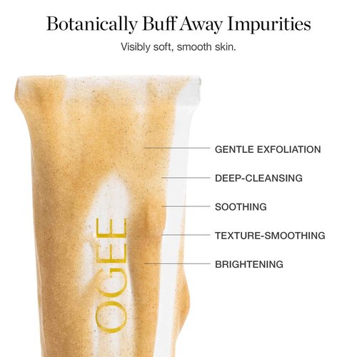 Ogee Botanical Brilliance Exfoliating Cleanser - High Performance Facial Cleanser and Face Exfoliator - Certified Organic - Made in USA