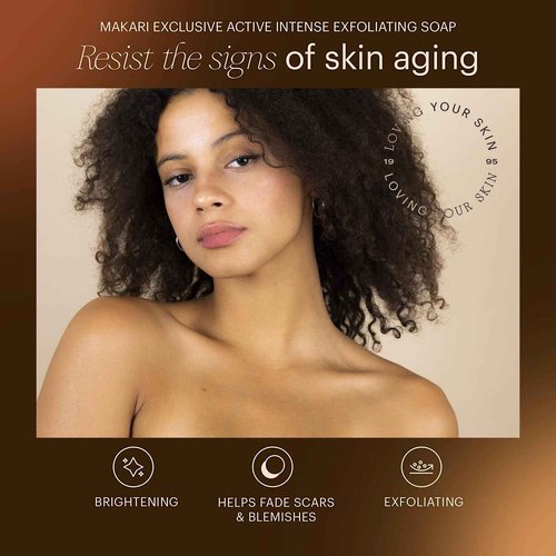 MAKARI Exclusive Active Intense Radiance Bundle: Exfoliating Soap & Tone Boosting Glycerin for Brightening, Even Skin Tone & Radiance