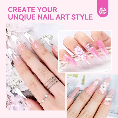 SAVILAND Acrylic Nail Kit for Beginners: Professional Nail Kit Acrylic Set with Everything Nail Drill Acrylic Powder Monomer Liquid Gel Nail Polish U V Nail Light Christmas Gift Home Extension