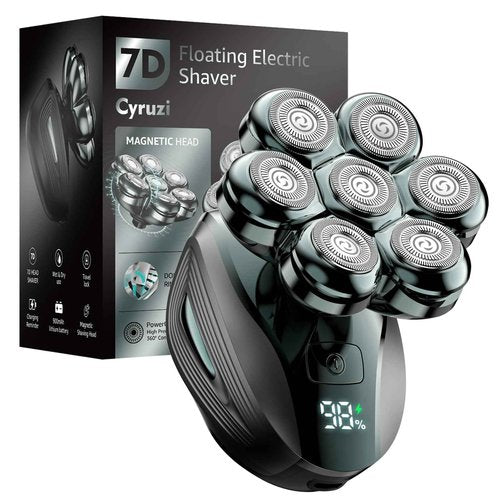 Upgraded Head Shavers for Bald Men: 7D LED Display Detachable Electric Razor - IPX7 Waterproof Shaver for Men - Rechargeable Type-C Charging Grooming Shaving Kit