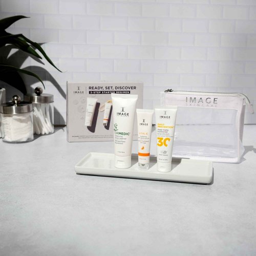 IMAGE Skincare, Ready Set Discover, 3-Piece Travel Ready Skin Care Kit, with Face Wash, Serum, and Moisturizer