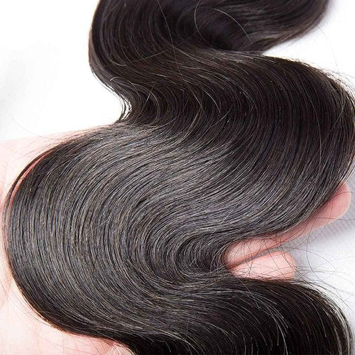 24 26 28 inch Human Hair Bundle Natural Black Body Wave Bundles 100% Unprocessed Brazilian Virgin Hair 3 Bundles 150g #1b Color Natural Black