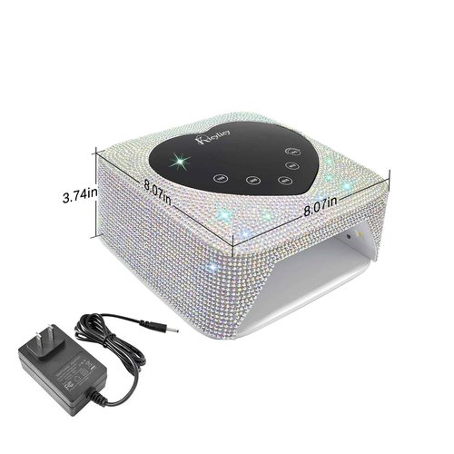 UV LED Nail Lamp for Nails, Kicylicy UV Nail Lamp 72W,Cordless UV Nail Lamp for Gel Polish, Rechargeable Diamond LED Nail Dryer with 5 Timer Settings, Touch Control&Auto Sensor for Salon&Home