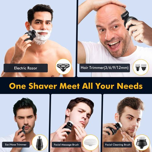 ETENTOUS Electric Razor for Men, 2025 Upgrade Electric Shavers for Men, Cordless Rechargeable Shaver for Men, Wet/Dry Mens Shaver Face Shaver, Quick Electric Razor Grooming Kit