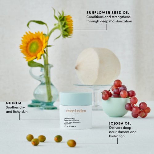 Evereden Nourishing Face Cream & Premium Sunscreen SPF 30 - Mineral Zinc Oxide, Clean Skincare, 2 in 1 Bundle - 1.7 oz Cream & 2 fl oz Sunscreen