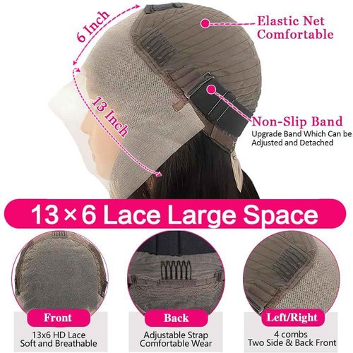 KRKRYQ 22 Inch 13x6 Deep Wave Lace Front Wigs Human Hair 250% Density 13x6 HD Lace Frontal Wigs Human Hair Pre Plucked Deep Curly Glueless Wig Brazilian Virgin Human Hair for Women Natural Color