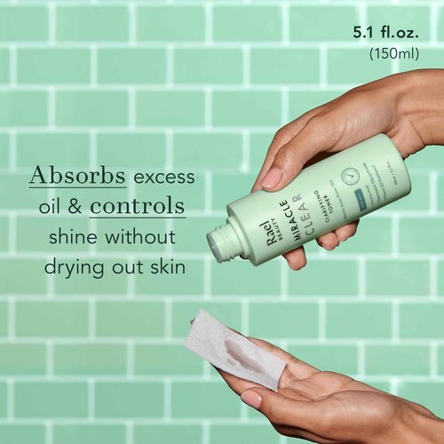 Rael Miracle Bundle - Invisible Spot Cover (96 Count), Exfoliating Cleanser (5.1 oz), Clarifying Toner (5.1 oz), Barrier Cream (1.8 fl. oz)