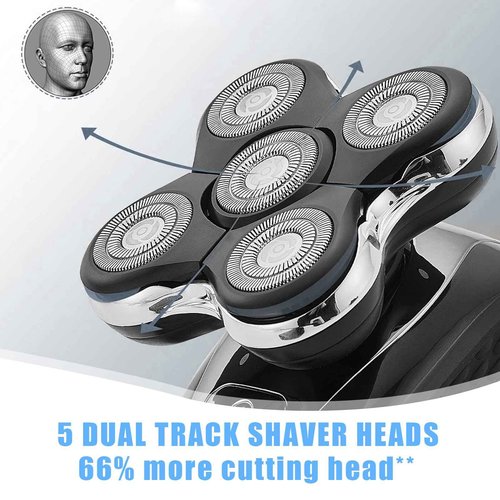 4Pack Shaver Replacement Head Compatible with Remington Balder Pro Head Shaver ModelSPR-XR7000,with 2 Sweeping Brush