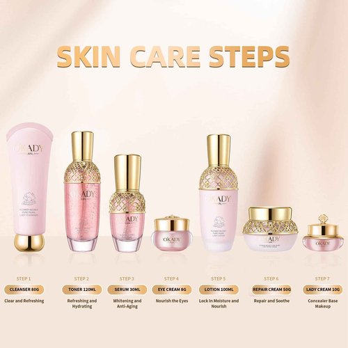 R RadiantRise Anti-Aging Skin Care Set & Kit For Women Facial Skin Care Routine Set Kit 7-In-1 Set Gift Set