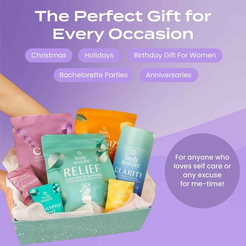 Body Restore Shower Steamers Aromatherapy 15 Pack - Boo Basket Stuffers for Women, Christmas Stocking Stuffers, Birthday Gifts for Women, White Elephant, Relaxation, Self Care - Lavender