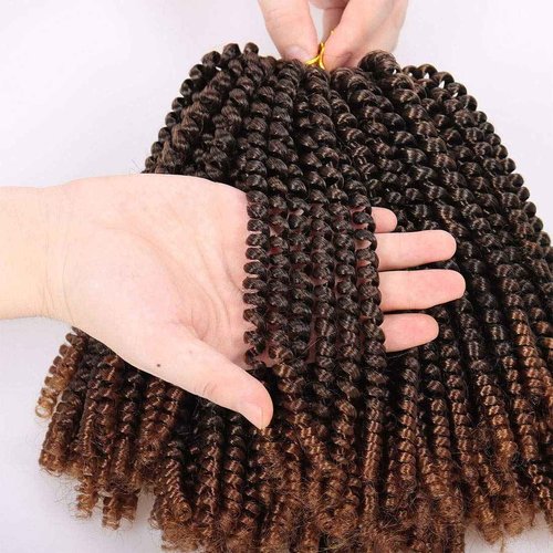 6 Packs Spring Twist Braiding Hair Spring Twists Twist Hair Synthetic Fiber Fluffy Twist Crochet Braids Low Temperature Twist Crochet Hair for Women Braiding Hair (8inch,T1B/30)