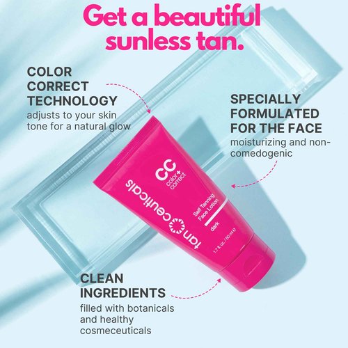Tanceuticals Body + Face Self Tanning Lotion Kit, Dark Shade