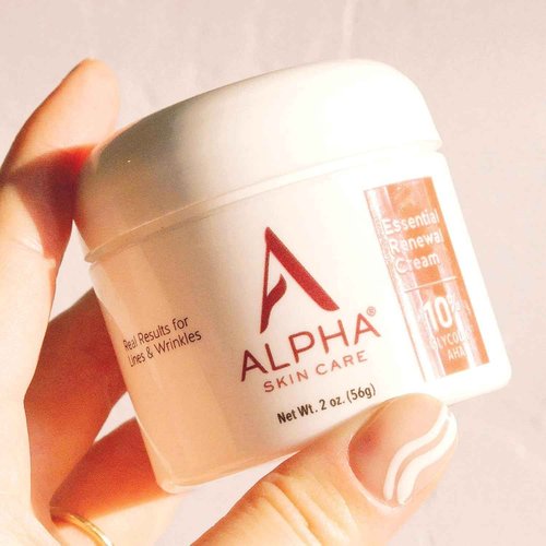 Alpha Skin Care Essential Renewal Cream, 10% Glycolic AHA, Anti-Aging Formula, Reduces Lines & Wrinkles, Hydroxy Acid Exfoliates for Smoother Skin, Normal, Sensitive or Dry Skin, 2 Oz, Pack of 3