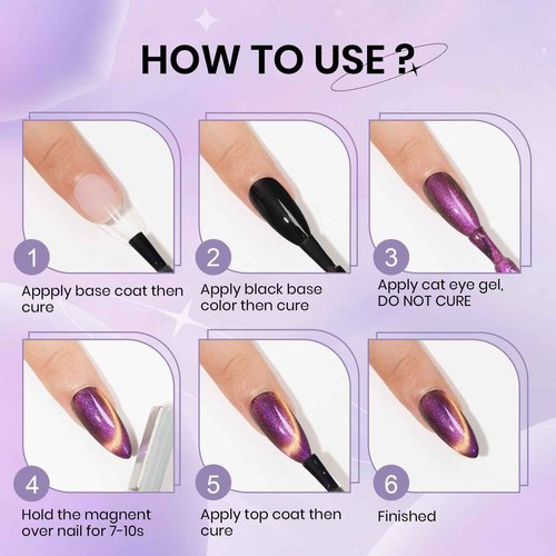 SUPWEE Magnetic Cat Eye Gel Nail Polish Set 12 Colors Cateye Gel Polish with Magnetic Stick Chameleon Cat Eye Gel Aurora Cat Eye Gel and Glass Cat Eye Gel Collection for Home DIY Manicure