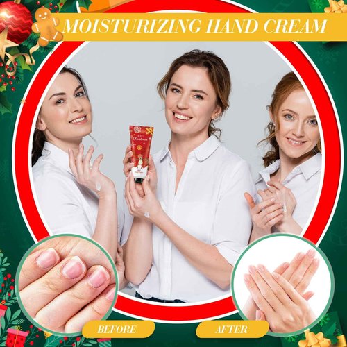 Heigble 48 Christmas Hand Cream Gift Set Christmas Stocking Stuffers Hand Cream Travel Size Care Cream Bulk Mini Hand Lotion for Dry Cracked Hands Employees Colleagues Teacher Gifts