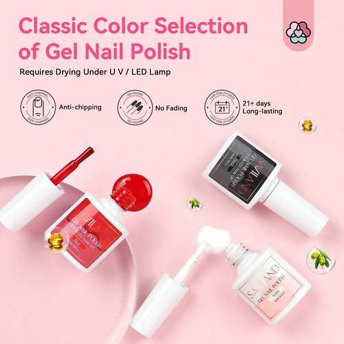 SAVILAND Acrylic Nail Kit with Drill: Professional Nail Kit Acrylic Set for Beginners with Everything Gel Polish U V Light Decorations for Home Salon Gift Set