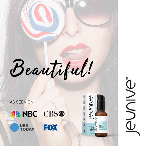 Jeunive Deep Hydration Refreshing Triple Peptides Daily Eye Correction Serum | 48Hr Hydrating Delicate Eye Skin Area to Reduce Dark Circles, Puffiness, Fine Lines and Wrinkles, 1 oz (28g)