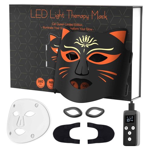 Possday Red Light Therapy for Face with Ice Compress, 7 Colours + Infrared Red Light Therapy Mask for Wrinkles, Acne, Skin Rejuvenation, Rechargeable Led Face Mask Light Therapy at Home and Travel