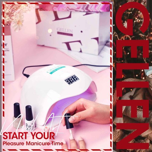 Gellen Gel Nail Polish Kit with U V Light Nail Dryer 72W, 12 Colors Christmas Gel Nail Kit, Professional Gel Nail Polish Starter Kit, Nail Art Decoarations Manicure Tools Set