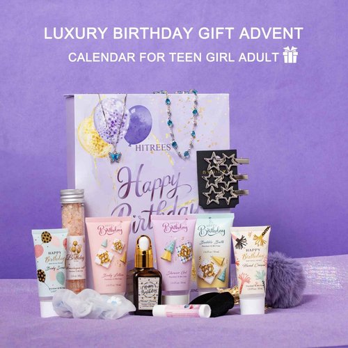 Advent Calendar Blind Birthday Gifts For Teens girls, Purple Gifts For Women, Lavender Spa Gift Set, Lavender Gifts Set for Birthday, Birthday Gifts Advent Calendar,Christmas Gift for Women