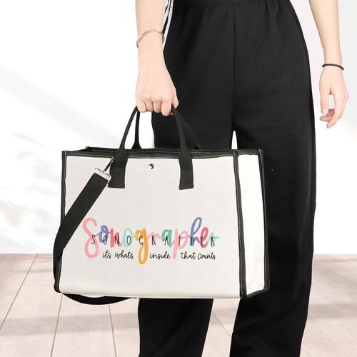 JNIAP Sonographer Makeup Bag Sonographer Gifts Ultrasound Tech Gifts Radiologist Zipper Bag Radiology Gift (Sonographer Tote)