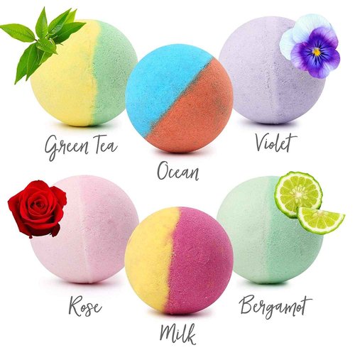 LotFancy Bath Bombs for Women, 12PCS Natural Bath Bombs, Shea Butter, Rich in Essential Oil. Fizzy SPA Bath Bombs Valentines Day Gifts for Wife, Girlfriend, Mother’s Day, Birthday, Christmas Gift