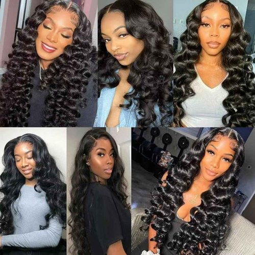 Ladiaryf Loose Wave Bundles Human Hair Short Brazilian Virgin Human Hair Loose Wave Natural Black Color Can Be Dyed and Styled 3 Weave Bundles Total 300g 12 14 16 Inch