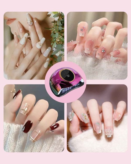 MIRAGE LAYON Professional UV Light for Gel Nails - 63 LED Beads with Auto Sensor & 4 Timer Settings, High-Power LED/UV Lamp for Fast Curing, Salon & Home Gel Polish Dryer