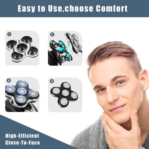 Shaver Replacment Heads Compatible with Remington Balder Pro Head Shaver Model XR7000, for Bald Men (3 Pack)