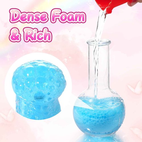 MeCids Magic Potion Bubble Bath Bombs for Kids -Bath Color Tablets Bath Potions for Toddlers Ages 4-12 Fun Science Kit Gift for Birthday, Halloween，Christmas- 6 Pack (Shaped Gems & Stars)