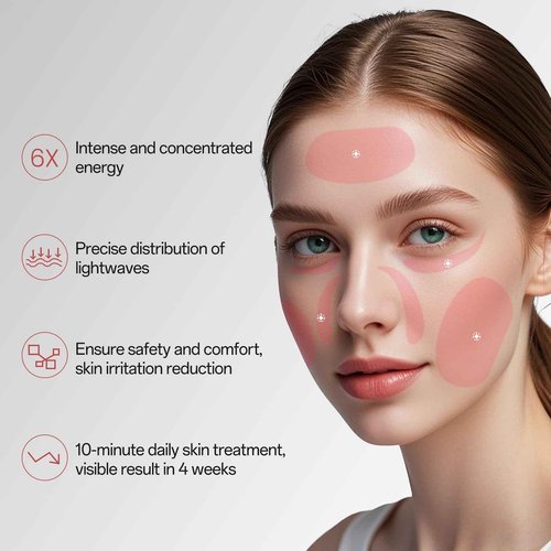 Facego Red Light Mask - 7 Colors Red Light Mask for Face, Facial Skin Care Device with Remote Control, Ergonomic Design and Portable for Home