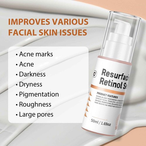VGO Retinol Serum for Face - Anti-Aging & Hydration Powerhouse for a Firmer, Youthful Glow - Ideal for Acne-Prone & Oily Skin, Tightening & Moisturizing 50 ml / 1.69 Oz