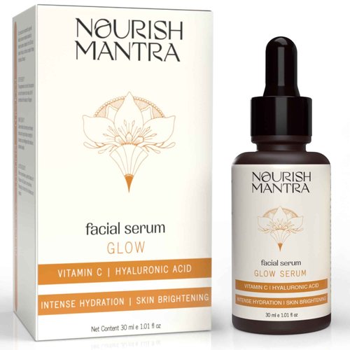 Nourish Mantra Glow Serum | Vitamin C & Vitamin E | No Parabens & Sulphates | Glow serum for oily & dry skin