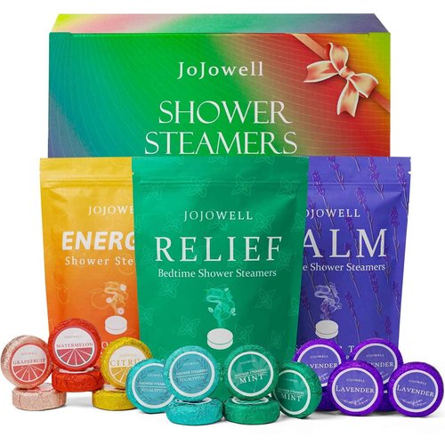 JoJowell Shower Steamers Aromatherapy - 18 Pack Birthday Gifts for Women, Self Care, Christmas Gifts Stocking Stuffers for Adults, Women, Men, Mom, Teens, White Elephant, Relaxation Home SPA