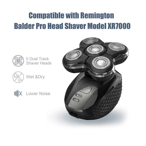 4Pack Shaver Replacement Head Compatible with Remington Balder Pro Head Shaver ModelSPR-XR7000,with 2 Sweeping Brush