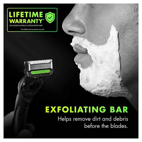 Gillette Labs Men's Razor Blade Refills with Exfoliating Bar, Compatible with Gillette Labs Razors, 10 Cartridges