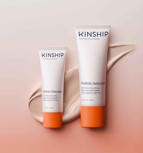 Kinship Zinc Oxide Mineral Sunscreen for Face Self Reflect SPF 32 | Vegan, Reef Safe, Non Toxic Eczema Sunscreen for Sensitive Skin | Sunblock Face Moisturizer with SPF (3.5 oz)