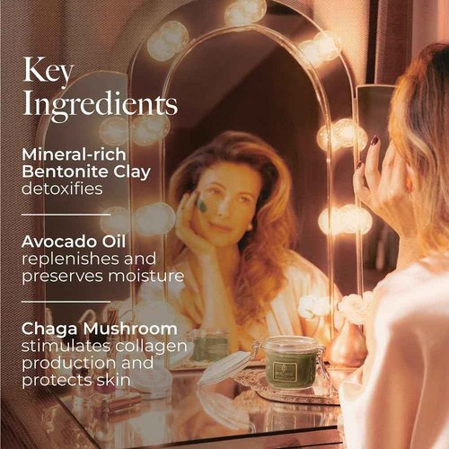 Borghese Advanced Fango Active Mud Mask for Face and Body - Exfoliating to Purifying Face Mask with Bentonite Clay & Hyaluronic Acid For Normal, Combination & Oily Skin, 7.5 Ounce