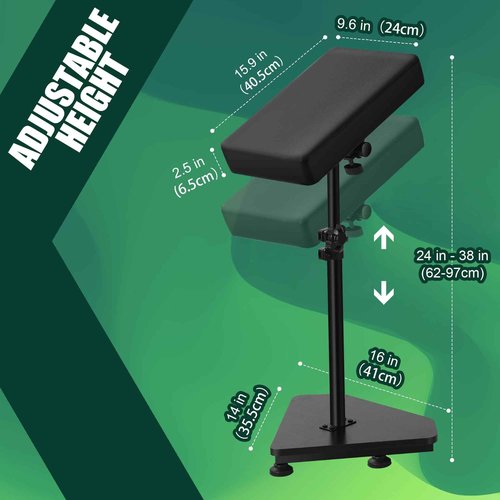BARBALL Tattoo Arm Rest with Adjustable Height, Armrest for tattooing with Thickened Soft Sponge Pad for Tattoo Studio