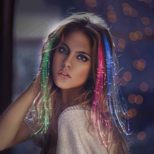 40 Pack Led Light Up Fairy Hair Accessories Braid Extension Butterfly Clips for Women Girls, Glow in the Dark Party Favors Supplies Neon Rave Accessories Wig for Festival Halloween Christmas Birthday