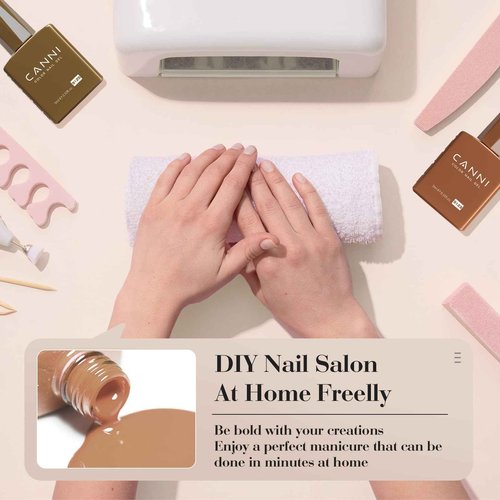CANNI 6Pcs 9ml Hema-Free Nude Brown Fall Gel Nail Polish Set- Dark Brown Fall Colors Gel Polish Kit DIY at Home Salon Christmas New Year's Gifts for Girls