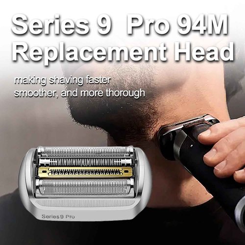 New Series 9 Pro 94M Electric Replacement Shaver Head Accessories blade Compatible with Braun Series 9 Pro Foil 9290cc, 9291cc, 9370cc, 9376cc, 9293s, 9260s, 9295cc, 9385cc (2PACKS)