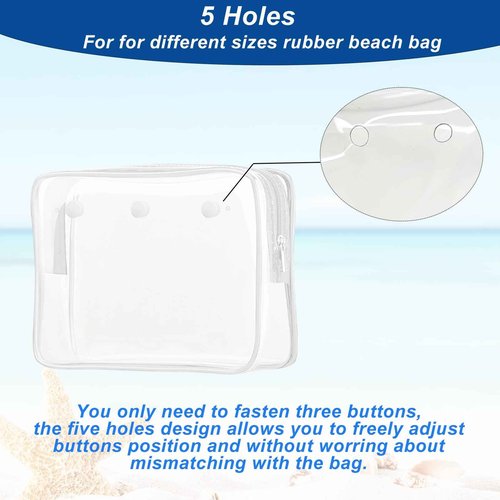 choshion Clear Insert Bag Accessories for Beach Tote Bag, Clear Travel Storage Inner Pouch for Cosmetic, Toiletry & Makeup Brush Organizer Divider