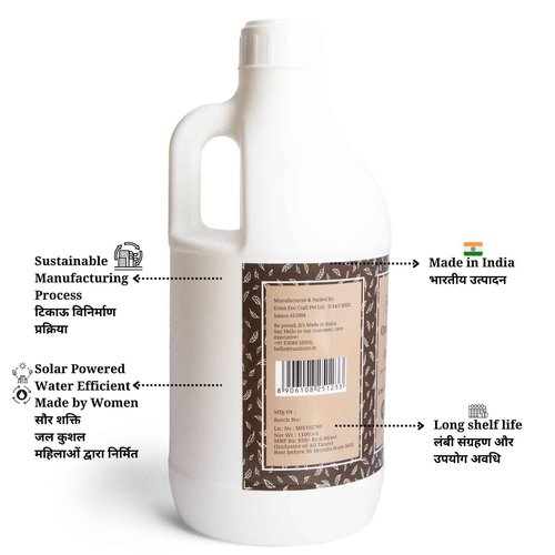 Rustic Art Organic Orange Neem Hand Wash | Soap based | Liquid Refill Pack | 1100mL (1100mL)