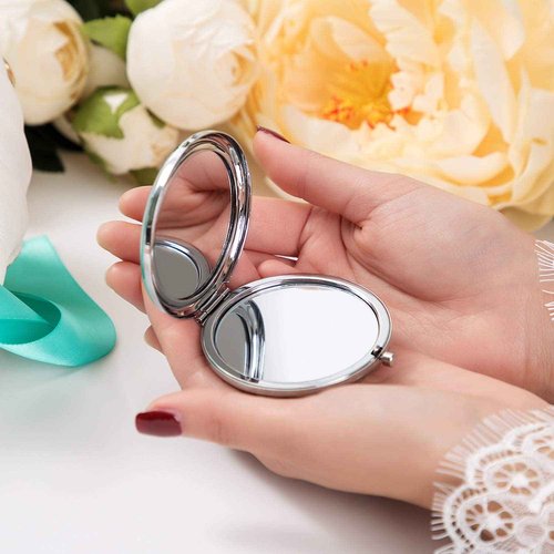 Grandma Gifts from Granddaughter, Mothers Day Birthday Christmas Gifts for Grandma Keepsake,Unique Engraved Natural Turquoise Compact Mirror